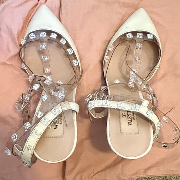 Valentino Garavani Cream and Clear Heels - Picture 7 of 7